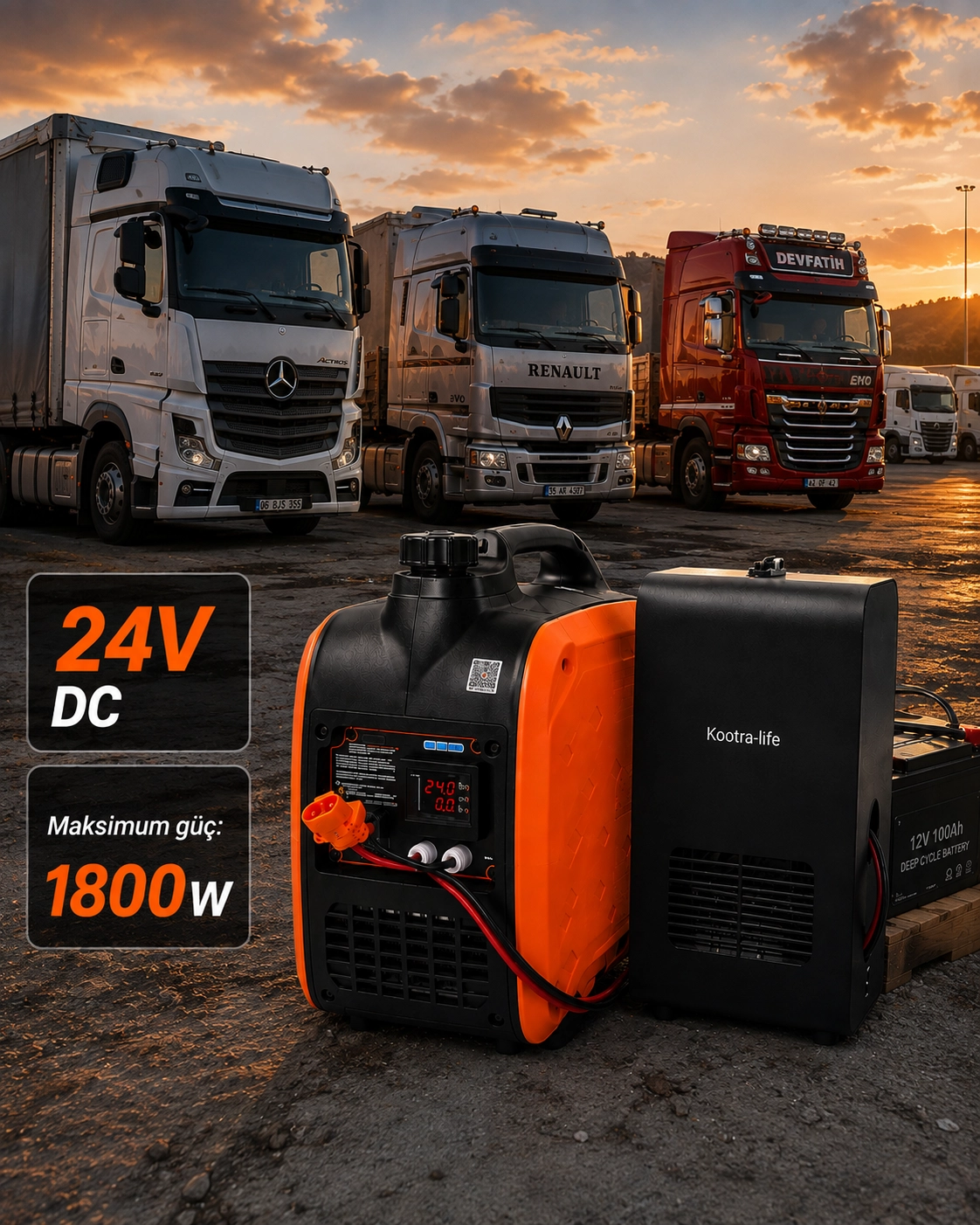 Dc Jeneratör 24v ve Koruma Kabini 